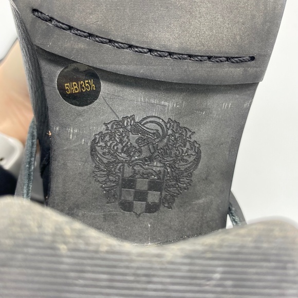 Vince Camuto Chunky‎ Heel Lace Buckle Leather Moto Style Boots - Picture 4 of 11